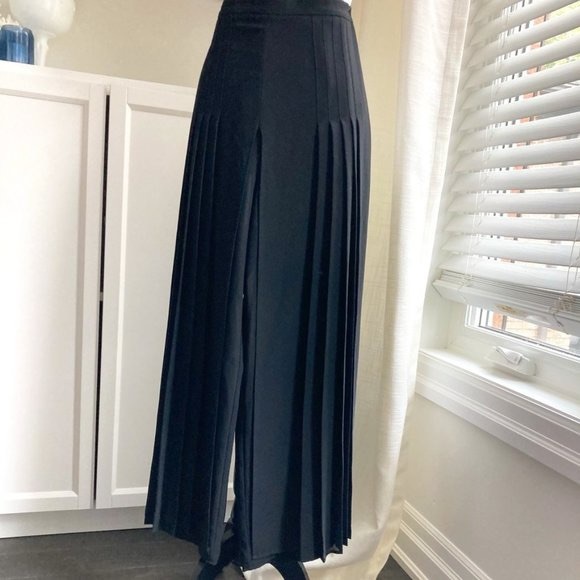 Joseph Ribkoff Pants - JOSEPH RIBKOFF BLACK PLEATED PALLAZO PANTS SZ 10